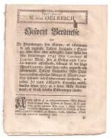 Historisk ber&auml;ttelse om de f&ouml;r&auml;ndringar, som s&auml;tten, til inkommande och utg&aring;ende tullens betalande i Swerige, ifr&aring;n &auml;ldre tider underg&aring;dt; huru wida den sista f&ouml;r&auml;ndringen 1743 ifr&aring;n caroliner til courant mynt, som &auml;r sedlar, jemte carolin : myntets afskaffande, bidragit til den h&ouml;ga wexel-coursen, samt huru wida utg&aring;ende och inkommande tullens f&ouml;rnyande i riks-daler specie h&auml;dan efter kan bidraga til wexel-coursens f&auml;llande och silfwermynts &aring;terf&aring;ende, emedan det warit : et ibland de f&ouml;rnemsta medel, hwilket &ouml;fwer 500 &aring;r i detta riket brukadt warit, at f&aring; och beh&aring;lla silfwermynt i landet. 