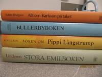 Astrid Lindgren klassiker : Stora Emilboken, Boken om Pippi L&aring;ngstrump, Bullerbyboken, Allt om Karlsson p&aring; taket
