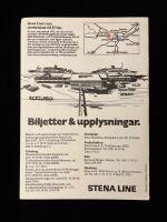Närmare till kontinenten med Stena Line från Göteborg. Tur- & prislista 1972: Göteborg-Danmark (Fredrikshavn) Göteborg-Tyskland (Kiel)