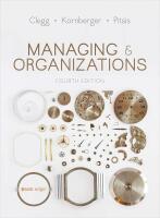 Managing & organizations : an introduction to theory and practice