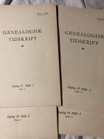 Genealogisk tidskrift 1960. H&auml;fte 1-4