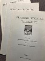 Personhistorisk tidskrift 1970. H&auml;fte 1-4