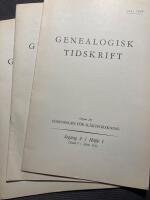 Genealogisk tidskrift 1948. H&auml;fte 1-4.