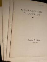 Genealogisk tidskrift 1952. H&auml;fte 1-4