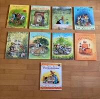 Pettson, Findus & Hattjakten: 1. N&auml;r Findus var liten och f&ouml;rsvann med CD; 2. Findus flyttar ut; 3. Stackars Pettson; 4. R&auml;vjakten; 5. Pettson f&aring;r julbes&ouml;k; 6. Pettson t&auml;ltar; 7. Kackel i gr&ouml;nsakslandet; 8. Hattjakten; 9. Pannkakst&aring;rtan