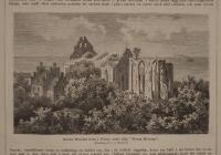 Tr&auml;snitt &rdquo;Sankt Nikolai ruin i Visby&rdquo; ur tidskrift fr&aring;n 1875