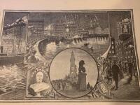 Illustration &rdquo;Kungen hyllas med ljusspel och fyrverkeri&rdquo; fr&aring;n 1889