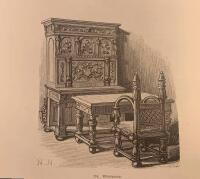 Träsnitt ”Möbler i 1500-talets Stockholm” från 1881
