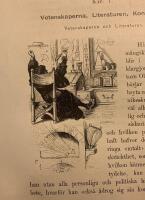 Träsnitt av Carl Larsson ”Medeltida författare” från 1881