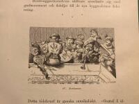 Träsnitt av Carl Larsson ”medeltida musikanter” från 1881