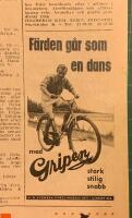 Retro-annons &rdquo;Gripen - stark stilig snabb&rdquo; fr&aring;n 1950