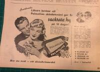 Retro-annons ”Palmolive – Mer än tvål” från 1954