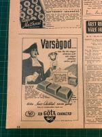 Retro-annons ”Göta Smör Choklad fyller 50 år” från 1954