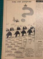 Retro-sk&auml;mtteckning &rdquo;Golfspelande belgiske kung Leopold III&rdquo; fr&aring;n 1949