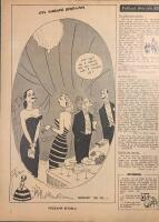 Retro-illustration av Rit-Ola: &rdquo;Dammodet tar sej...&rdquo; fr&aring;n 1949