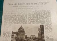 Retro-artikel &rdquo;Bukarest - Orientens Paris&rdquo; fr&aring;n 1916