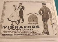 Retro-annons ”Viskafors gummiklackar” från 1916