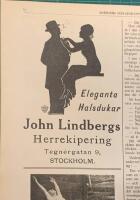 Retro-annons ”John Lindbergs eleganta halsdukar” från 1916