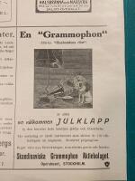 Retro-annons &rdquo;Grammophonen Husbondens r&ouml;st&rdquo; fr&aring;n 1916