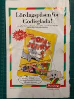 Retro-annons &rdquo;L&ouml;rdagsp&aring;se Tom & Jerry&rdquo; fr&aring;n 1990