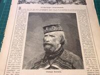 Tr&auml;snitt &rdquo;Italienaren Giuseppe Garibaldi&rdquo; ur tidskrift fr&aring;n 1882 