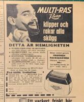 Retro-annons &rdquo;Multi-ras klipper och rakar alla sk&auml;gg&rdquo; fr&aring;n 1961