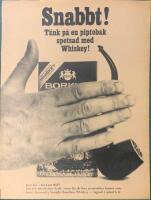 Retro-annons &rdquo;Borkum Riff - piptobak spetsad med Whiskey&rdquo; fr&aring;n 1967