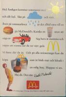 Retro-annons &rdquo;McDonalds &ndash; mat och leskak i en rolig box&rdquo; 1989