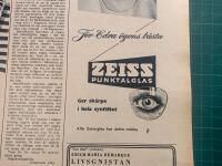 Retro-annons &rdquo;Glas&ouml;gon: Zeiss punktalglas&rdquo; fr&aring;n 1953