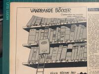 Retro-artikel &rdquo;Sk&auml;mtteckning: b&ouml;cker p&aring; antikvariat&rdquo; fr&aring;n 1953