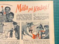 Retro-annons &rdquo;M&aring;la p&aring; l&ouml;rdag - den l&auml;ttstrukna lackf&auml;rgen Servalac&rdquo; fr&aring;n 1953
