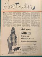 Retro-annons &rdquo;Snabb nyhet: Gillette Dispenser&rdquo; fr&aring;n 1953