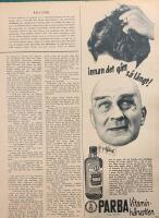 Retro-annons &rdquo; Behandling med P-vitaminer &ndash; skaffa en flaska Parba vitaminh&aring;rvatten!&rdquo; fr&aring;n 1953