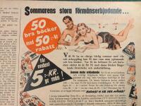 Retro-annons &rdquo;50 bra b&ouml;cker &ndash; Bokf&ouml;rlaget &Ouml;rnen&rdquo; fr&aring;n 1953