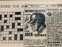 Retro-annons &rdquo;Motorcyklister anv&auml;nd alltid JOCK-hj&auml;lmen&rdquo; fr&aring;n 1953