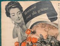 Retro-annons &rdquo;S&auml;g det med blommor - Blommografera!&rdquo; fr&aring;n 1953