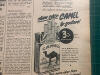 Retro-annons &rdquo;Camel &auml;r godare: Paket efter paket, vecka efter vecka&rdquo; fr&aring;n 1953