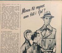Retro-annons &rdquo;Trelleborg Akvarex f&ouml;r regn och solsken&rdquo; fr&aring;n 1953