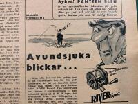 Retro-annons &rdquo;Sportfiskarens dr&ouml;m - RiverExpert&rdquo; fr&aring;n 1953
