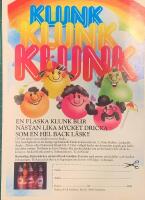 Retro-annons &rdquo;Klunk Klunk Klunk - n&auml;stan lika mycket som l&auml;sk&rdquo; fr&aring;n 1985