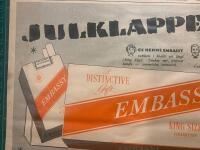 Retro-annons &rdquo;Cigaretter &ndash; Julklappen&rdquo; fr&aring;n 1953