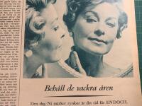Retro-annons &rdquo;Den dag ni m&auml;rker rynkor &auml;r det tid f&ouml;r Endocil&rdquo; fr&aring;n 1960