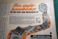 Retro-annons &rdquo;Fria studiehandb&ouml;cker fr&aring;n NKI-skolan&rdquo; fr&aring;n 1952