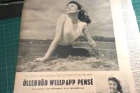Retro-artikel &rdquo;nya Dramaten-stj&auml;rnan &Ouml;lleg&aring;rd Wellton Roos.&rdquo; fr&aring;n 1952
