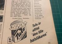 Retro-annons &rdquo;Tulo &ndash; den lille halsl&auml;karen&rdquo; fr&aring;n 1952