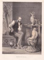 Litografi &rdquo;Benvenuto Cellini&rdquo; ur bok fr&aring;n 1865