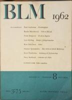 Bonniers Litter&auml;ra Magasin Oktober 1962 &Aring;rg. 31 Nr 8