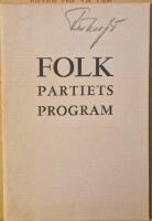 Folkpartiets program. Antaget vid landsmötet i Göteborg 1962.
