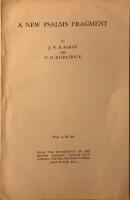 A New Psalms Fragment. Offprint from The Proceedings of the British Academy, Volume XLIII