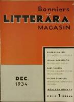 Bonniers Litter&auml;ra Magasin December 1934 &Aring;rg. 3 Nr 10